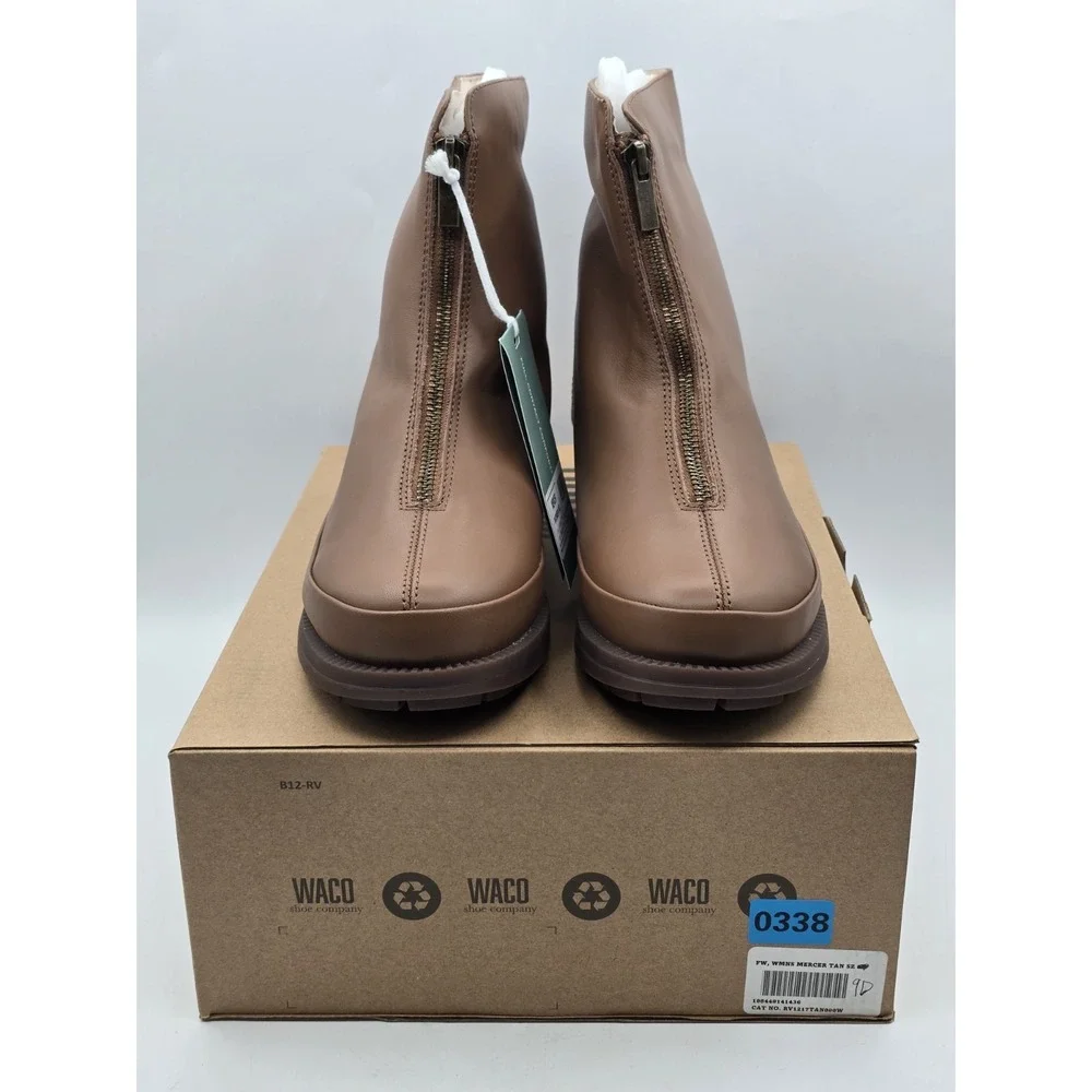 Womens‎ Size 9 D Leather Boots, Side Zip, Mercer, by Revitalign Orthotic - Tan